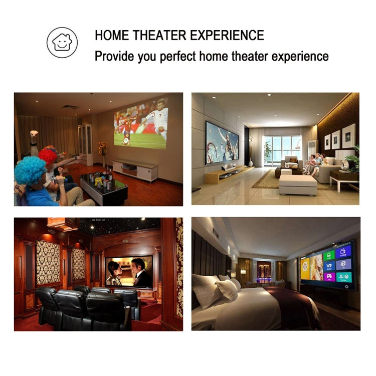 UHAPPY U68 Single LCD Panel 1080P LED HD Mini Projector with Remote Control, Support AV / VGA / USB  x 2 / HDMI x 2 / Y.Pb.Pr