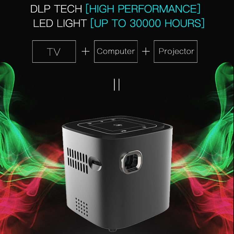 Wejoy S12 50 ANSI Lumen 1920x1080P  Android 7.1 HD Bluetooth 4.1 WiFi Smart 3D Projector, Support HDMI / USB /  TF Card, 1G+8G