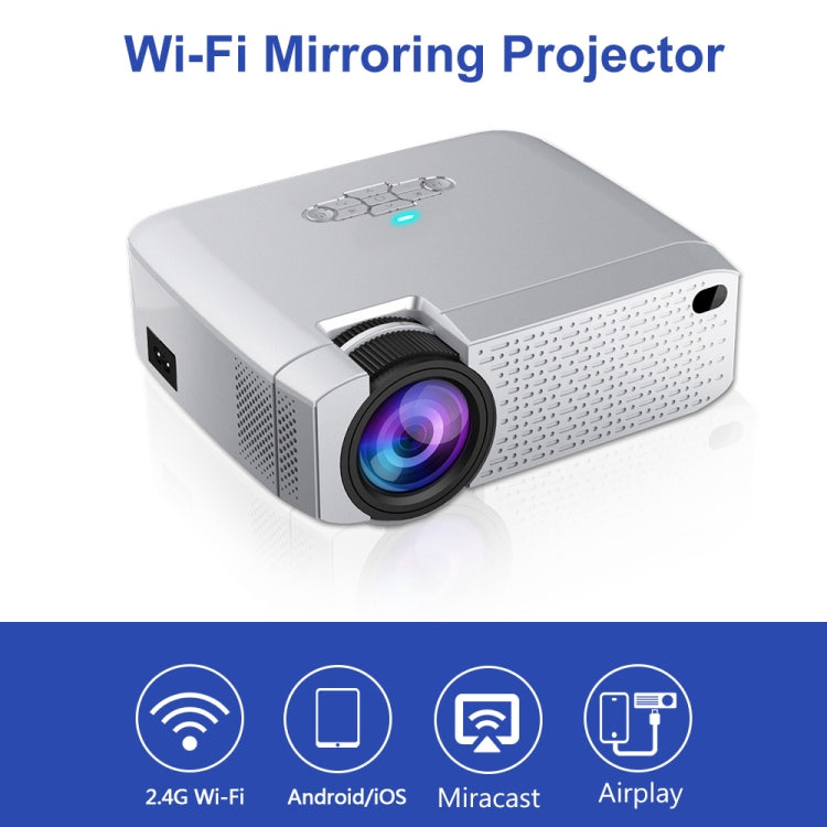 AUN D40W 4 inch 1600 Lumens 800x480P Portable HD LED Projector with Remote Control, Support USB / TF Card / Audio