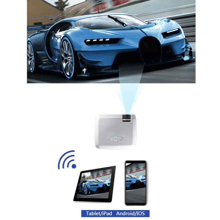 AUN D40W 4 inch 1600 Lumens 800x480P Portable HD LED Projector with Remote Control, Support USB / TF Card / Audio