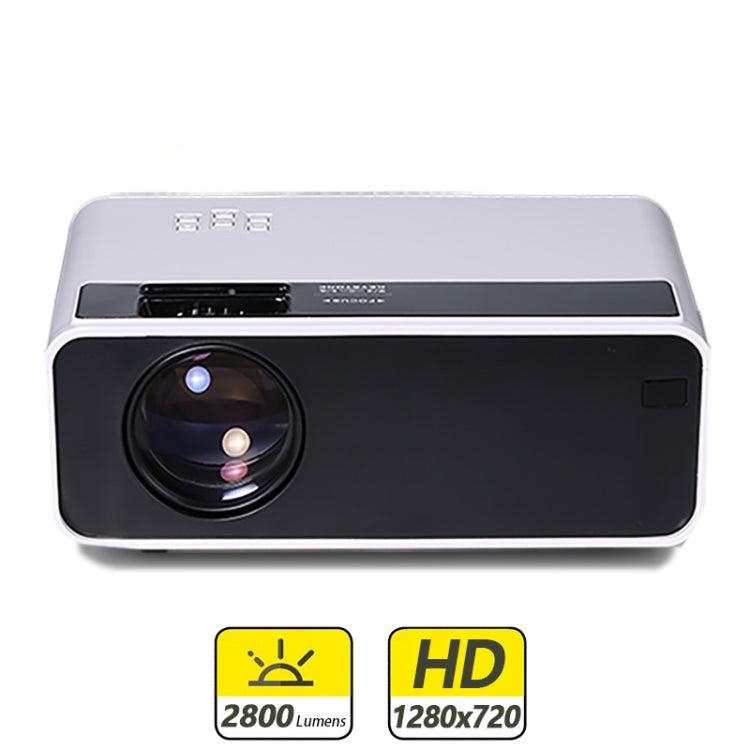 AUN  D60S 4 inch 2800 Lumens 1280x720 Portable HD LED Projector with Remote Control,Android 6.0, Support USB / SD Card / Audio / VGA / HDMI