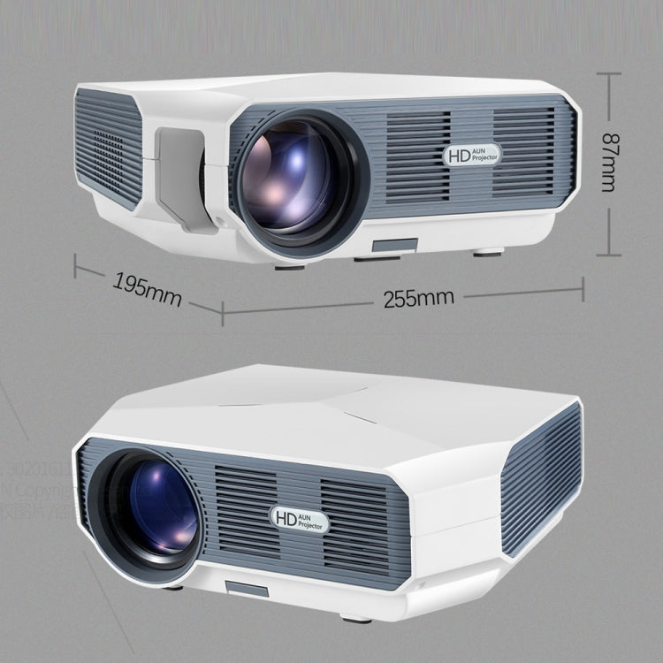 AUN ET10 4 inch 2800 Lumens 1280x720P Portable HD LED Projector with Remote Control, Support USBx2 / VGA / HDMI / 3.5mm Audio