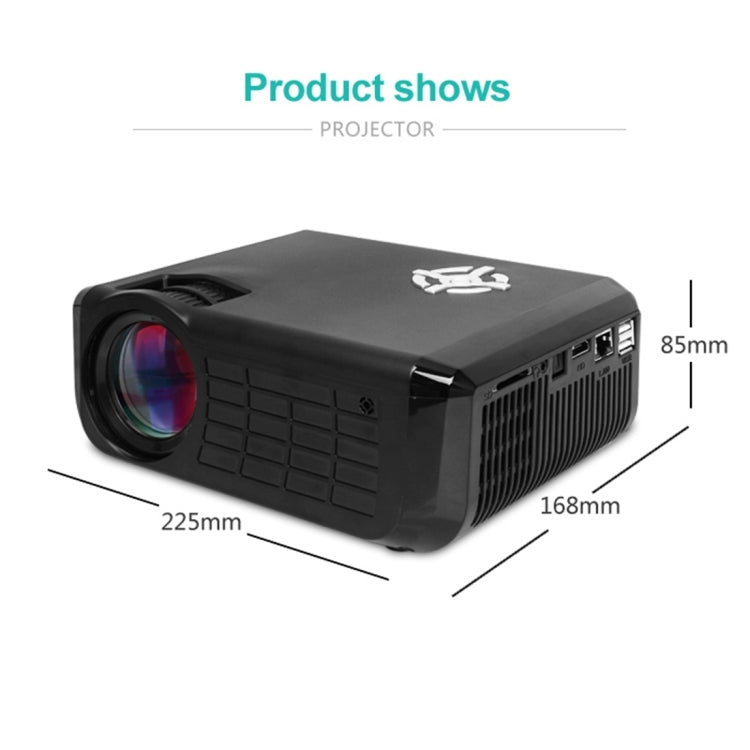 M16 1800 Lumens 1280*720 HD 4.3 inch LCD Panel LED Projector, Android 5.1, RK3128 Quad Core ARM Cortex A7 1.5GHz, RAM: 1GB, ROM: 8GB