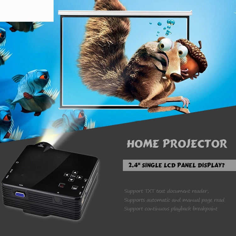 VS320 400ANSI Lumens 240x320 Resolution LED+LCD Technology Smart Projector, Support AV / HDMI / SD Card / USB / VGA