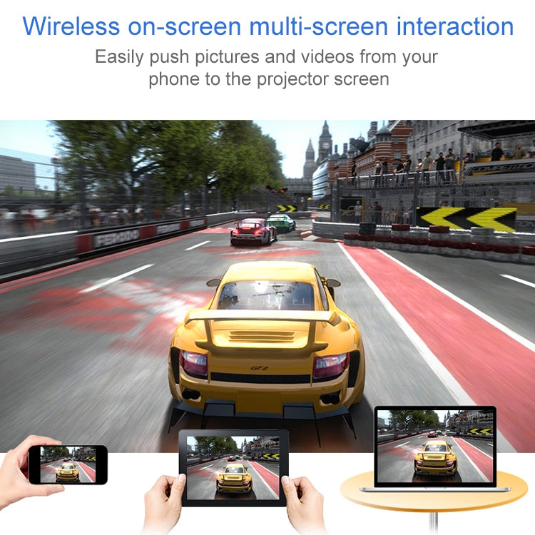 VS626 Android 3500ANSI Lumens 1080*720 Resolution LED+LCD Technology Smart Projector, Support AV / HDMI / SD Card / USB / VGA