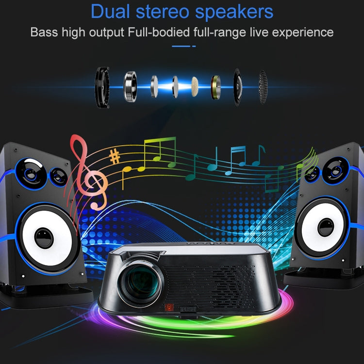 VS626 Android 3500ANSI Lumens 1080*720 Resolution LED+LCD Technology Smart Projector, Support AV / HDMI / SD Card / USB / VGA