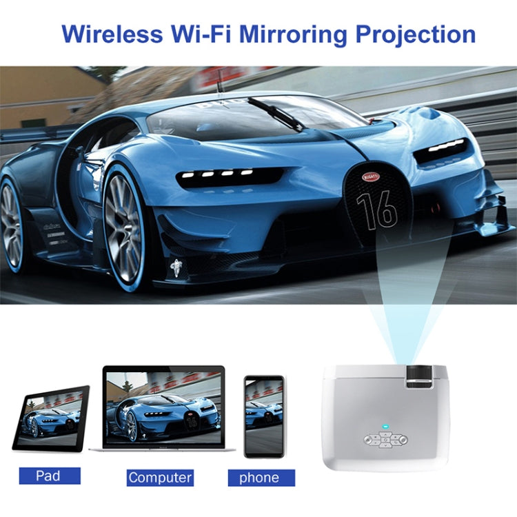 D40 1600 Lumens Portable Home Theater LED HD Digital Projector, Mirroring Version