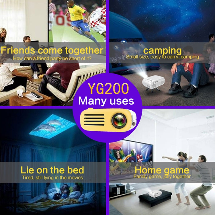 YG200 Portable LED Pocket Mini Projector AV SD HDMI Video Movie Game Home Theater Video Projector
