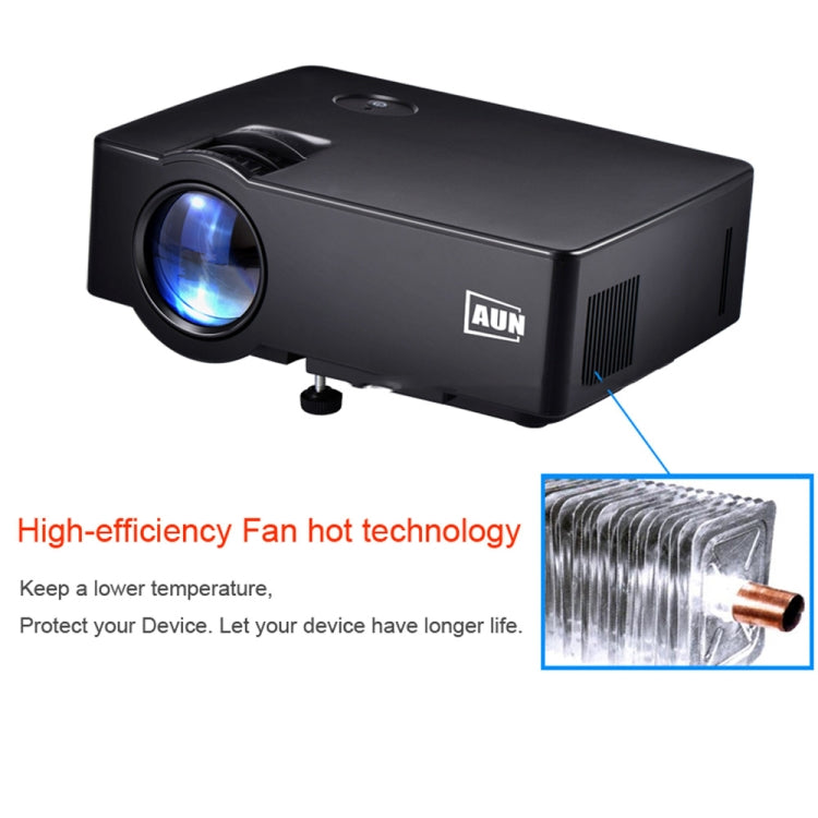 AUN AKEY1 1800 Lumens LED 800x480 Multimedia Video Projector Home Theater, USB / SD / VGA / AV / HDMI