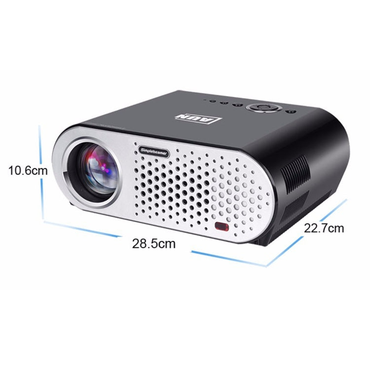 AUN T90S Android Version 3200 Lumens LED 1280x768 Android 4.4 Multimedia Video Projector Home Theater, 1GB+8GB, WiFi, BT(Black)