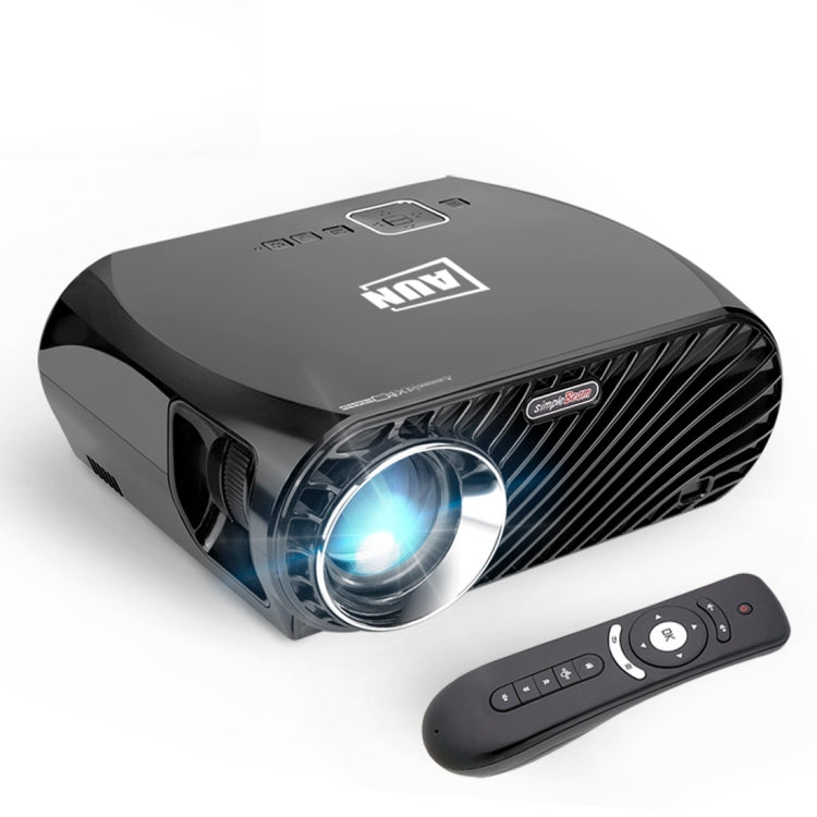 AUN GP100 Pro Android Version 3200 Lumens LED 1280x800 Android 6.0.1 Multimedia Video Projector Home Theater with Remote Controller, 1GB+8GB, WiFi, BT(Black)