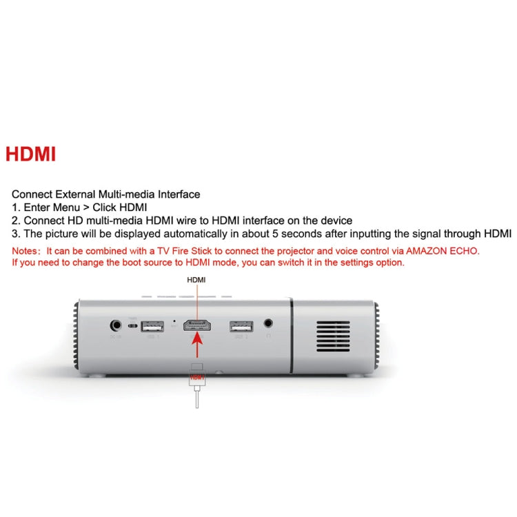 H200 960P 3000 Lumens 2.4G / 5G Wifi + Bluetooth Smart 3D Projector with Infrared Remote Control, Support Android 6.0 System