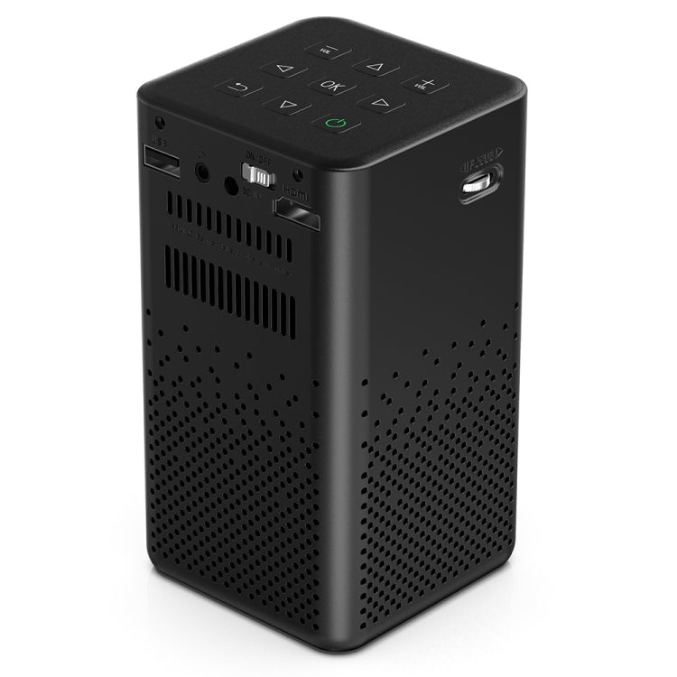 H300 854 x 480 100ANSI Lumens 2.4G / 5G Wifi + Bluetooth Smart Music Projector with Infrared Remote Control, Support Android 9.0 System