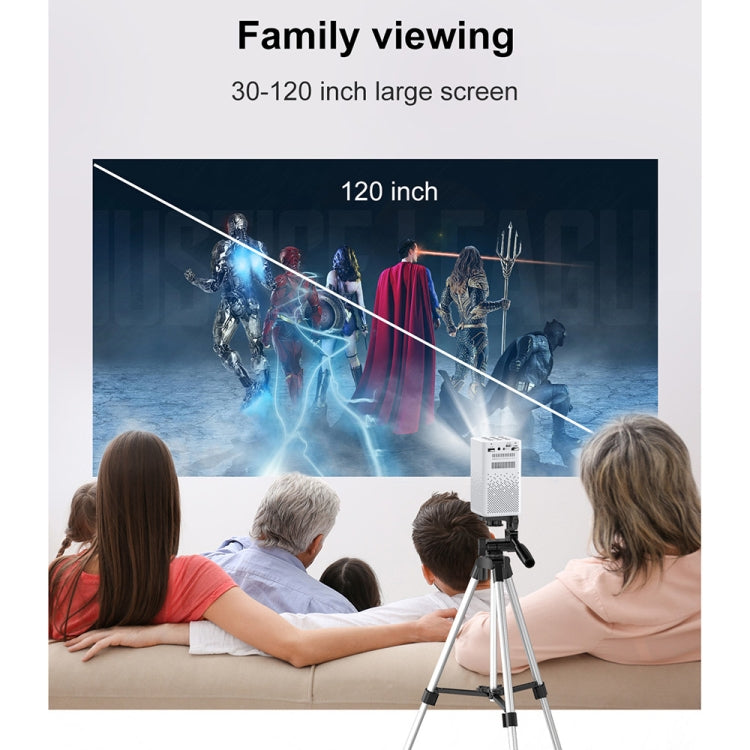 H300 854 x 480 100ANSI Lumens 2.4G / 5G Wifi + Bluetooth Smart Music Projector with Infrared Remote Control, Support Android 9.0 System