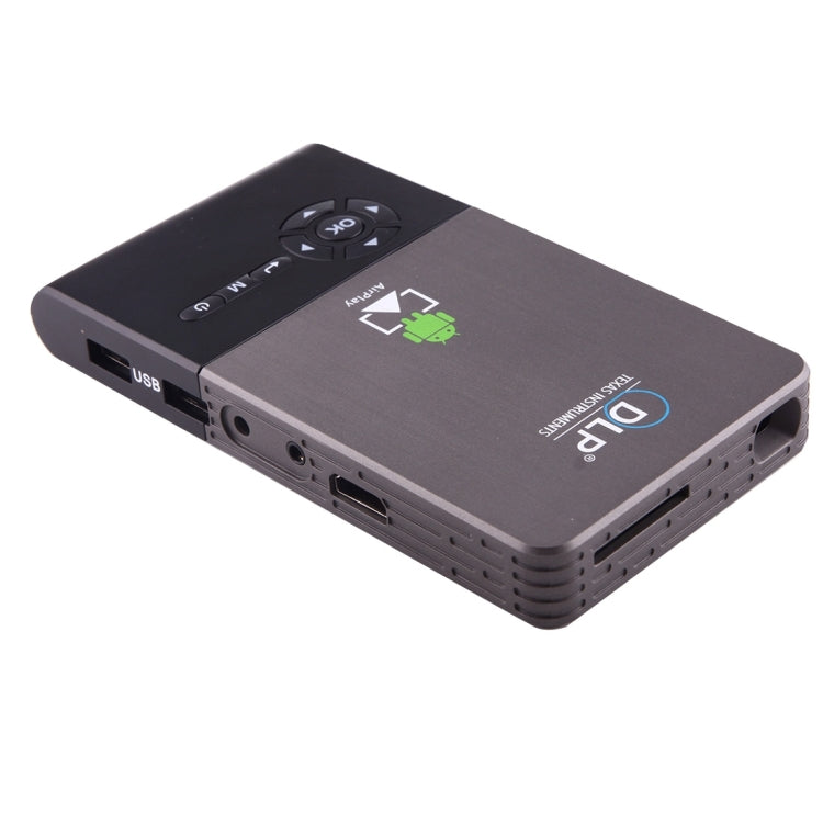 JEDX C2 Mini WiFi Smart 854*480 DLP Portable LED Projector with Remote Control & Holder,  Android 4.4, RK3128, 1GB RAM, 8GB ROM, WiFi, BT, HDMI