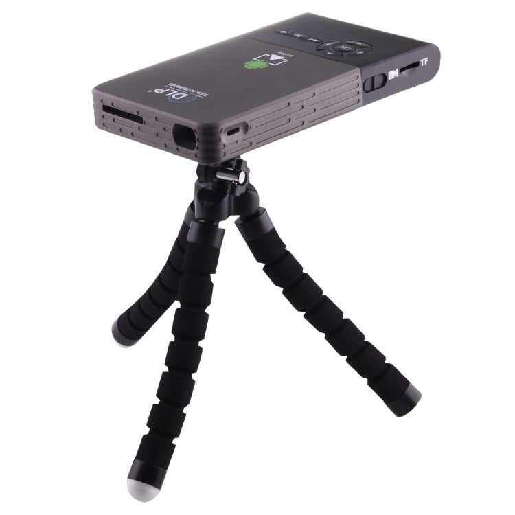 JEDX C2 Mini WiFi Smart 854*480 DLP Portable LED Projector with Remote Control & Holder,  Android 4.4, RK3128, 1GB RAM, 8GB ROM, WiFi, BT, HDMI