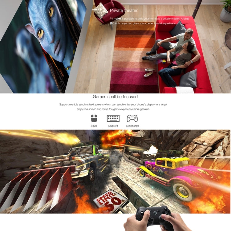 [HK Warehouse] DOOGEE Smart Cube P1 Mini WiFi Smart DLP Projector, Android