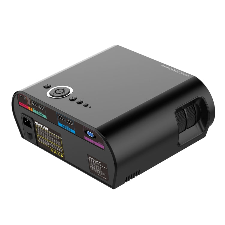 GP90 350LM 1280*800 HD LED Projector HD Home Theater with Remote Controller, Support HDMI, VGA, AV, USB Interfaces(Black)
