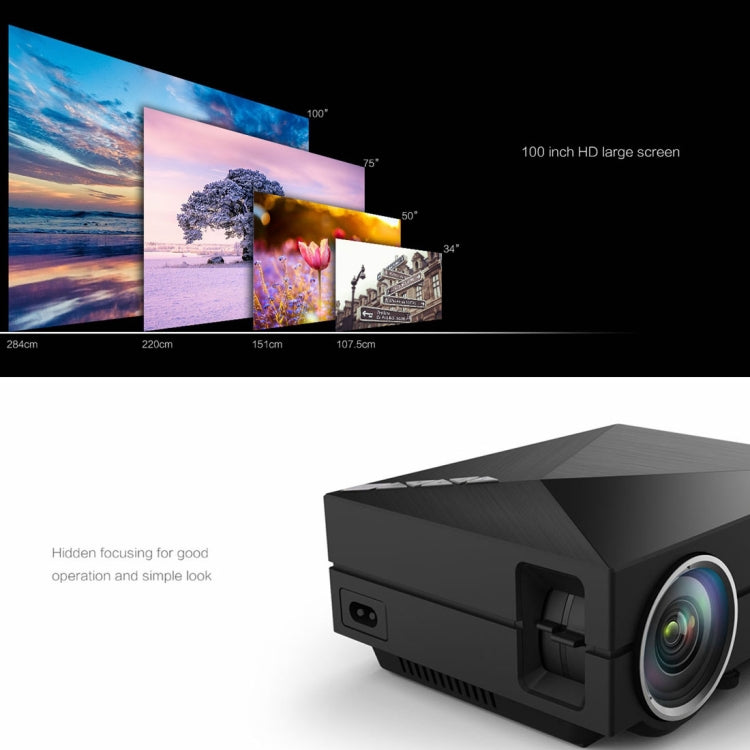 GM60A WiFi 800x480 LED Mini Projector HD Home Theater , Support USB + VGA + SD + HDMI + AV