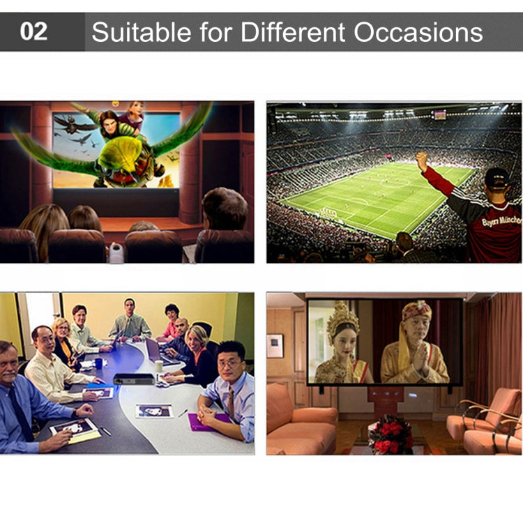 RD-801 800*600 1800 Lumens LED Projector HD Home Theater with Remote Controller ,Support USB + VGA + HDMI + AV + TV