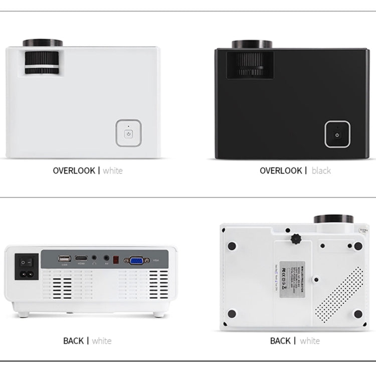 RD-810 800*768 1200 Lumens Mini LED Projector HD Home Theater with Remote Controller ,Support USB + VGA + HDMI + AV