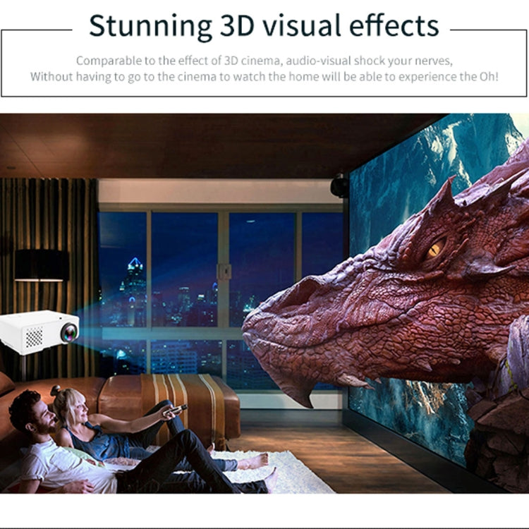 RD-810 800*768 1200 Lumens Mini LED Projector HD Home Theater with Remote Controller ,Support USB + VGA + HDMI + AV