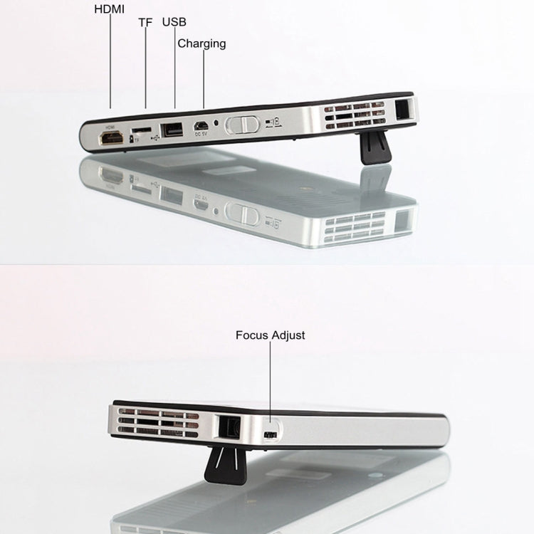 DLP100W Mini Android 4.4 60 Ansi Lumins 1080P Quad-core DLP Pico Projector ,Support WiFi / Bluetooth / HDMI / USB / TF / Miracast / Airplay