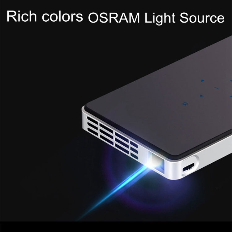 DLP100W Mini Android 4.4 60 Ansi Lumins 1080P Quad-core DLP Pico Projector ,Support WiFi / Bluetooth / HDMI / USB / TF / Miracast / Airplay