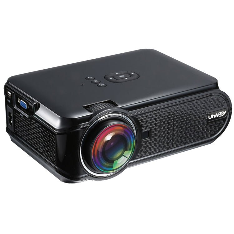 Uhappy U90 2200LM 800*480 Home Theater LED Projector with Remote Control , Support USB + VGA + SD + HDMI + AV + TV