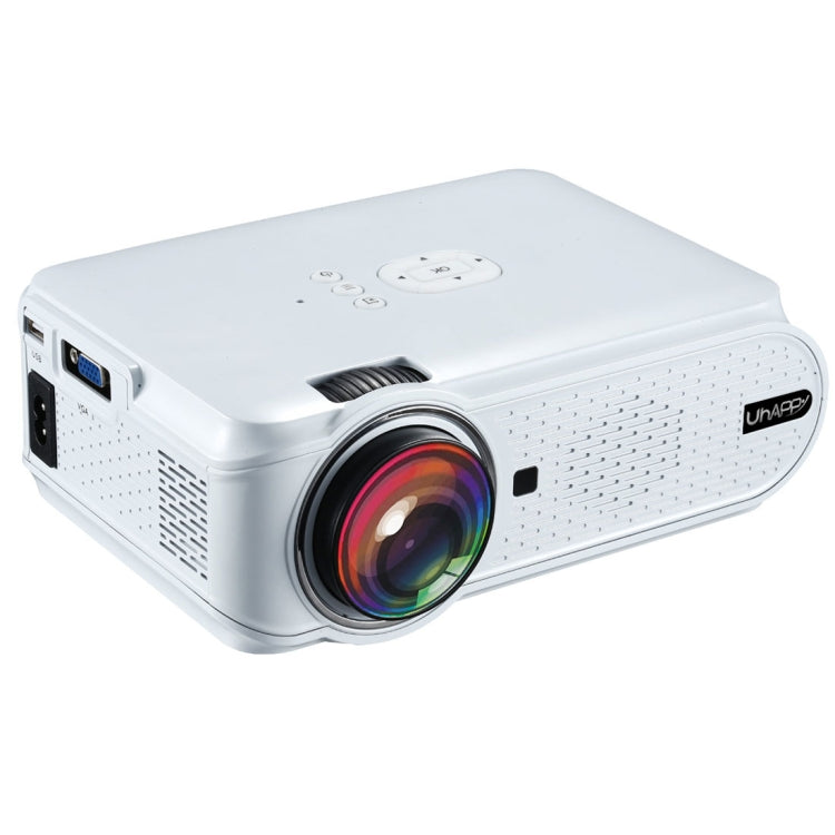Uhappy U90 2200LM 800*480 Home Theater LED Projector with Remote Control , Support USB + VGA + SD + HDMI + AV + TV