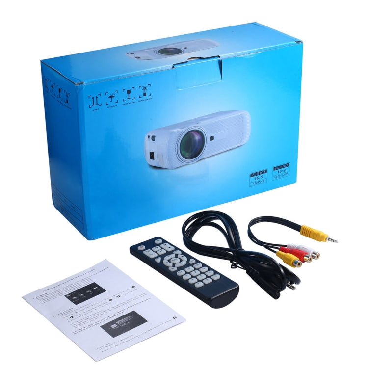 Uhappy U90 2200LM 800*480 Home Theater LED Projector with Remote Control , Support USB + VGA + SD + HDMI + AV + TV