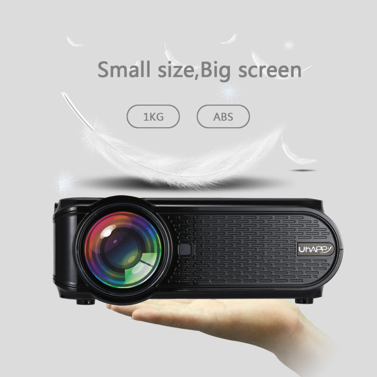 Uhappy U90 2200LM 800*480 Home Theater LED Projector with Remote Control , Support USB + VGA + SD + HDMI + AV + TV