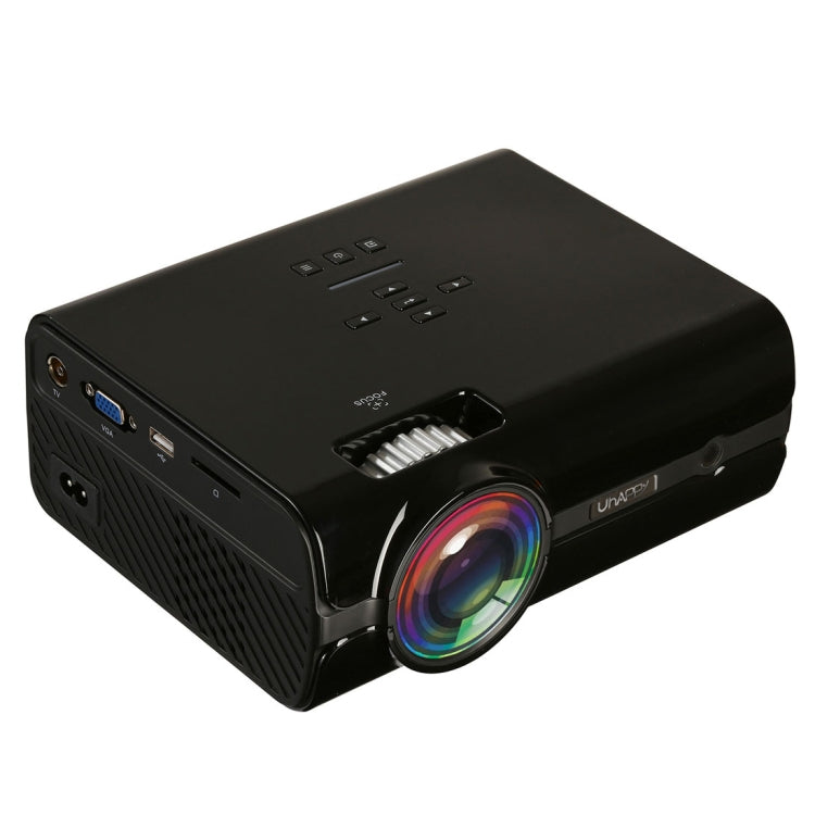 Uhappy U45 2200 Lumens 1080P LED HD Mini Projector Home Theater with Remote Control , Support USB + VGA + SD + HDMI + AV + TV