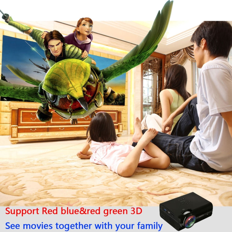 Uhappy U45 2200 Lumens 1080P LED HD Mini Projector Home Theater with Remote Control , Support USB + VGA + SD + HDMI + AV + TV