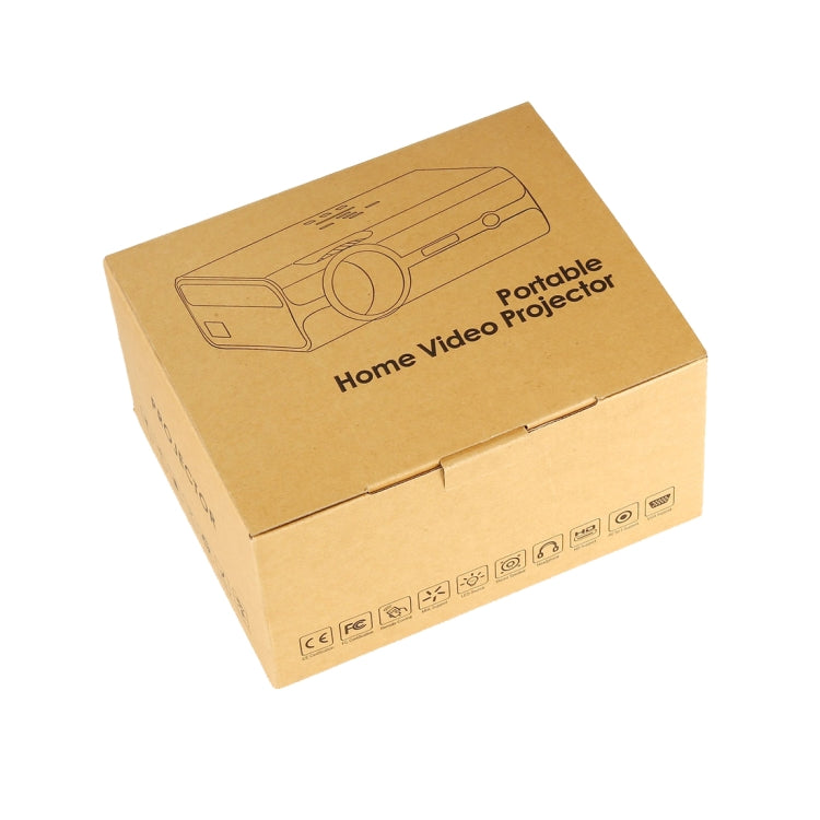 Uhappy U45 2200 Lumens 1080P LED HD Mini Projector Home Theater with Remote Control , Support USB + VGA + SD + HDMI + AV + TV