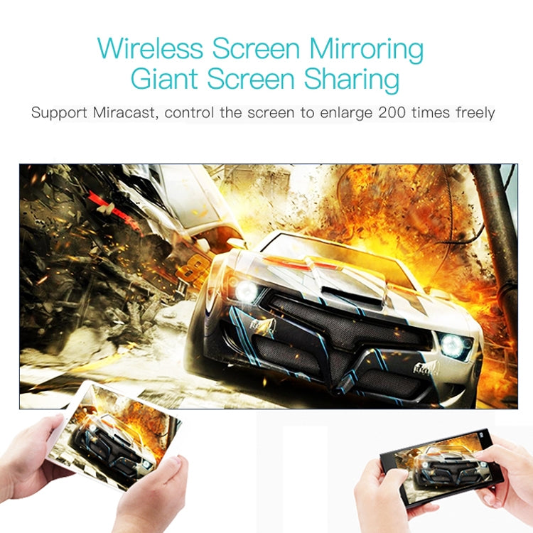 Wejoy L6 5 inch 200 ANSI Lumen 1920 x 1080P Android 7.1 HD Bluetooth 4.0 WiFi Smart Projector, Support AV / VGA / HDMI / 2 x USB / RJ45, 2G+16G