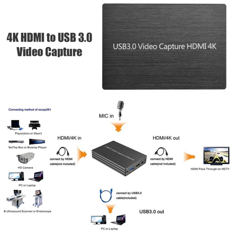 NK-S300 USB 3.0 HDMI 4K HD Video Capture Card Device