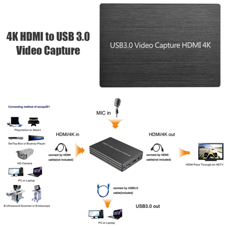 NK-S300 USB 3.0 HDMI 4K HD Video Capture Card Device