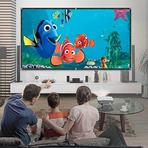 PVC Micro Projector Enclosure Perforation Curtain 84 Inches (16:9) Projected Area: 186x105cm
