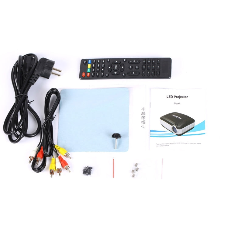 Uhappy U58 3200LM 1080P Home Theater 1280*768 LED Projector with Remote Control, Support HDMI + USB + TV + YPbPr + AV + VGA