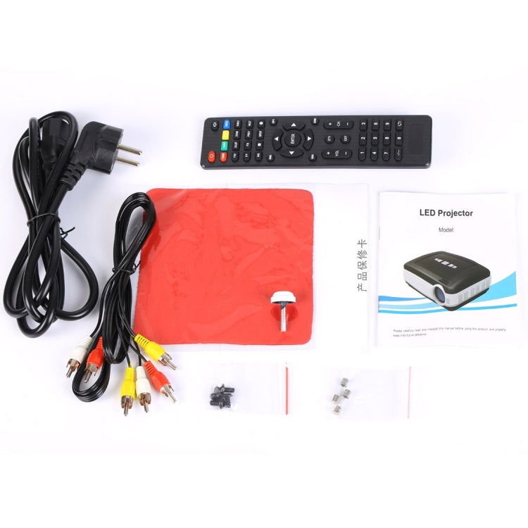 Uhappy U58 3200LM 1080P Home Theater 1280*768 LED Projector with Remote Control, Support HDMI + USB + TV + YPbPr + AV + VGA
