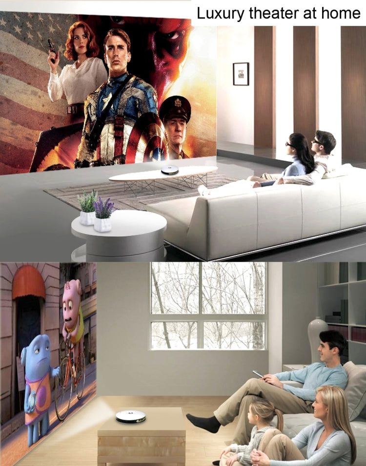 CACACOL ITC-DO8 220LM WiFi Smart 1280*800 DLP DMD LED Portable Projector with Remote Control,  Android 6.1 , MSD6A628 Quad Core, 2GB RAM, 16GB ROM, WiFi, BT, HDMI, without Tripod Holder