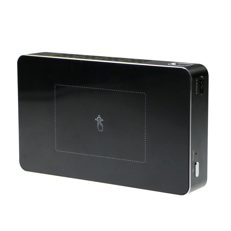 CACACOL ITC-D11 50LM WiFi Smart 854*480 (WVGA) DLP 0.3DMD+RGBLED Portable Projector with Remote Control,  Touch Panel, Android 7.1, RK3128, 1GB RAM, 16GB ROM, WiFi, BT, HDMI(Black)