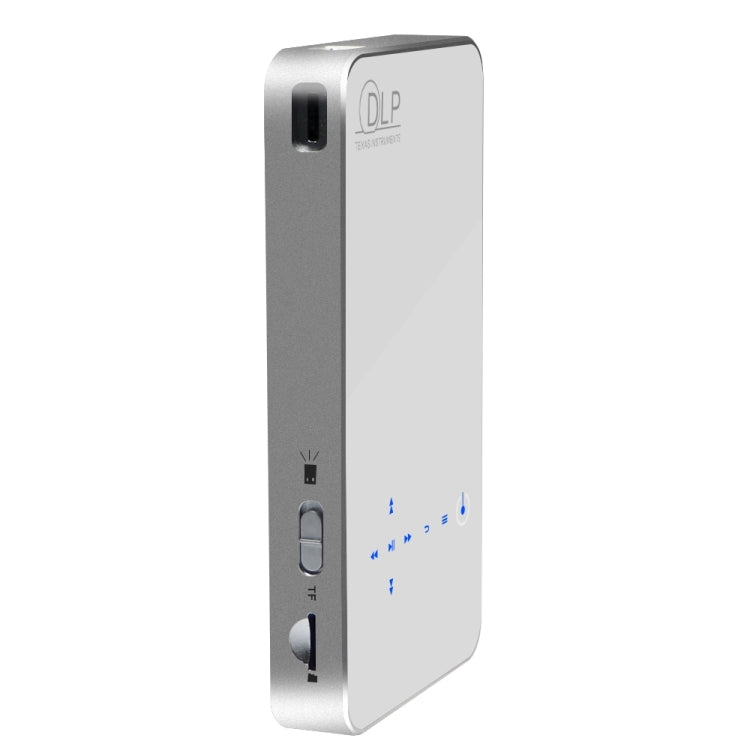 CACACOL ITC-DO5 50LM WiFi Smart 854*480 (WVGA) DLP 0.3DMD+RGBLED Portable Projector with Remote Control,  Touch Keys, Android 4.4, RK3128, 1GB RAM, 16GB ROM, WiFi, BT, HDMI (White)