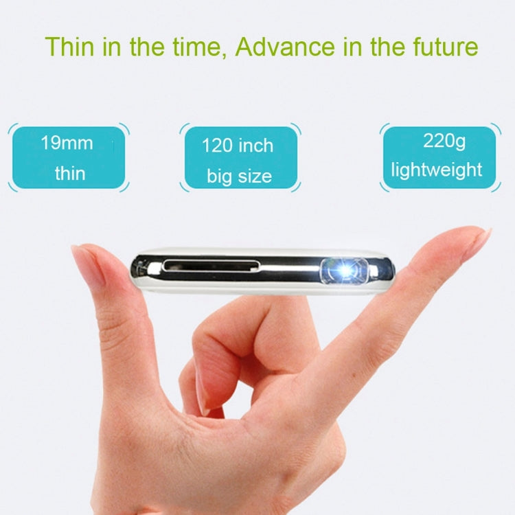 CACACOL ITC-DO2 50LM WiFi Smart 854*480 (WVGA) DLP 0.3DMD+RGBLED Portable Projector with Remote Control,  Android 4.4, RK3128, 1GB RAM, 16GB ROM, WiFi, BT, HDMI