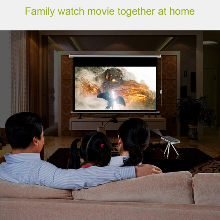 CACACOL ITC-DO2 Plus 50LM WiFi Smart 854*480 (WVGA) DLP 0.3DMD+RGBLED Portable Projector with Remote Control,  Android 4.4, RK3128, 1GB RAM, 16GB ROM, WiFi, BT, HDMI, without Tripod Holder