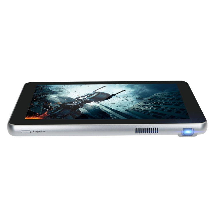 CACACOL ITC-DO7 8.0 inch Tablet PC + 50LM WiFi Smart 854*480 (WVGA) DLP 0.3DMD+RGBLED Portable Projector, Android 4.4, RK3128, 1GB RAM, 16GB ROM, WiFi, BT, HDMI (Silver)