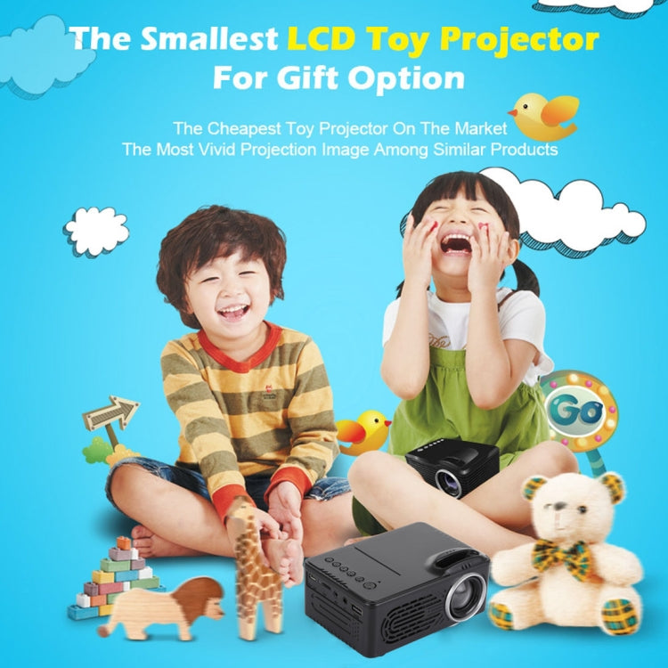 RD814 600 Lumens 320x240 Home Theater LED Projector with Remote Control, Support AV & USB & TF