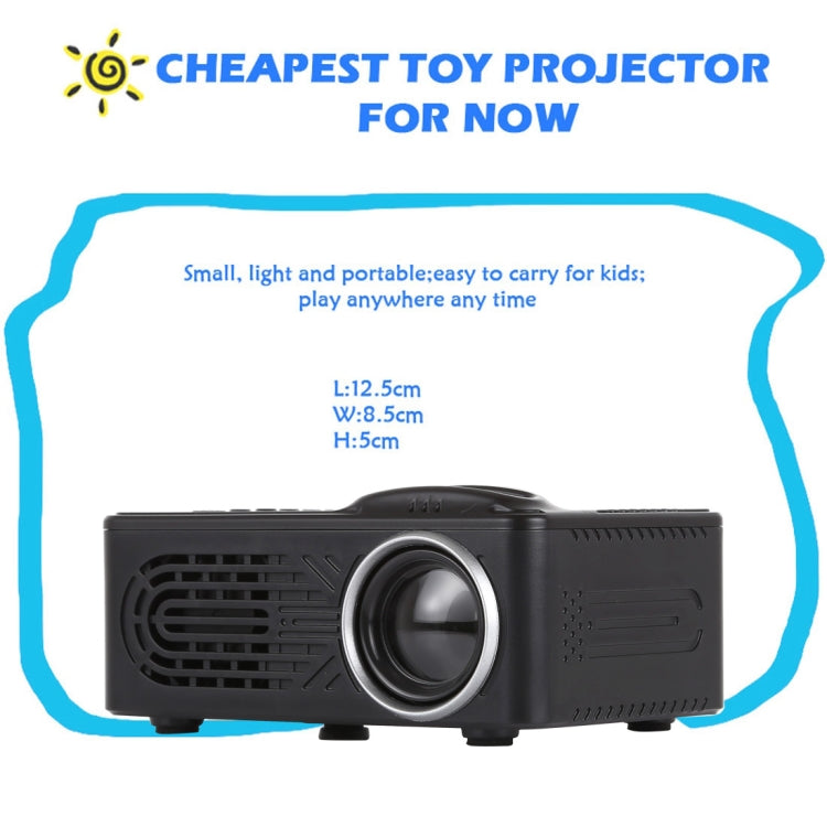 RD814 600 Lumens 320x240 Home Theater LED Projector with Remote Control, Support AV & USB & TF