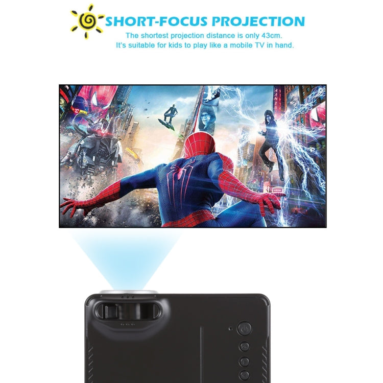 RD814 600 Lumens 320x240 Home Theater LED Projector with Remote Control, Support AV & USB & TF